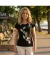 Tricou pentru femei ALTISPORT ALW171122 NEGRU SI AURIU