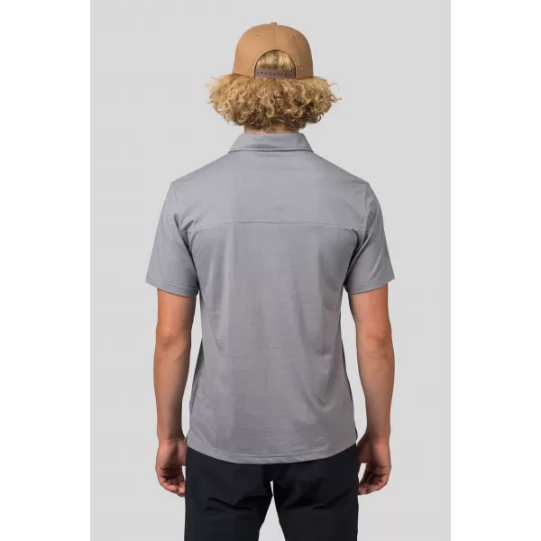  Tricou pentru bărbați cu guler HANNAH KAJAN GRI OȚEL MEL 