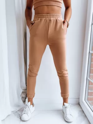 Pantalonii pentru doamne DSTREET MY HONEY UY1416 BEJ