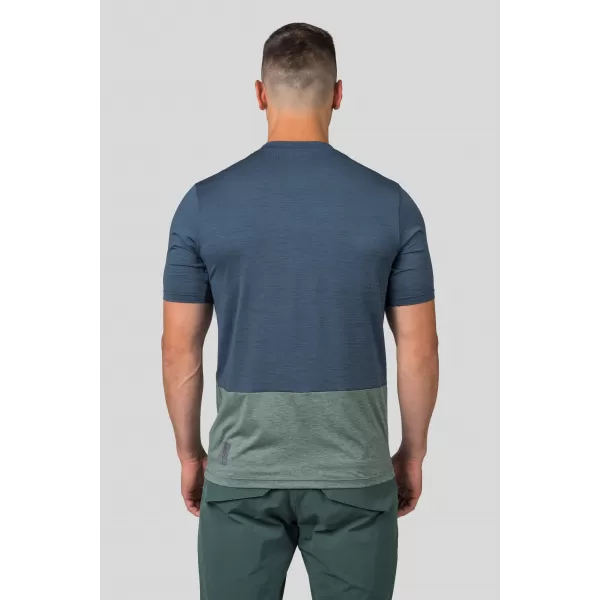  Tricou pentru bărbați HANNAH SANVI INDIA INK MEL/DARK FOREST MEL 