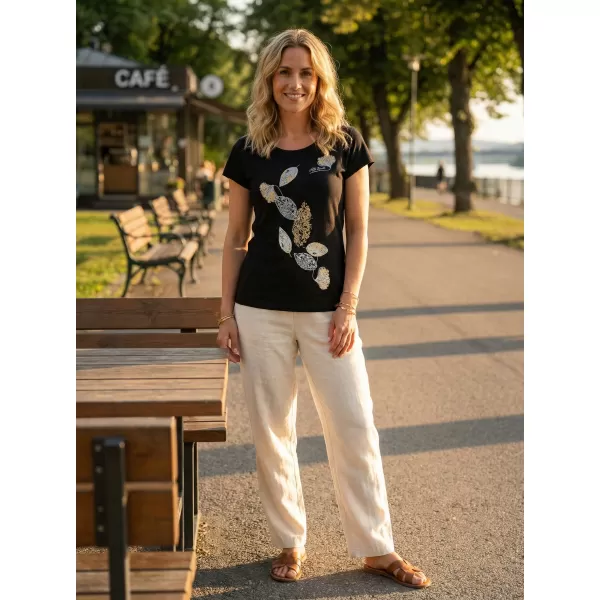  Tricou pentru femei ALTISPORT ALW171122 NEGRU SI AURIU 