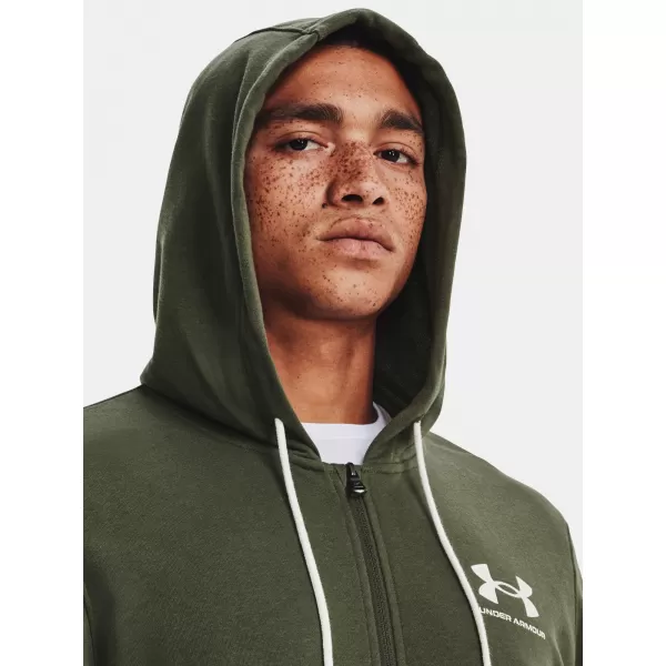  Hanorac pentru bărbați UNDER ARMOUR UA RIVAL TERRY LC FZ 1370409-390 VERDE 