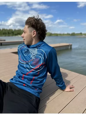 Hanorac premium pentru bărbați ALTISPORT SWE/ALM06S07 KEROSEN-ROSU