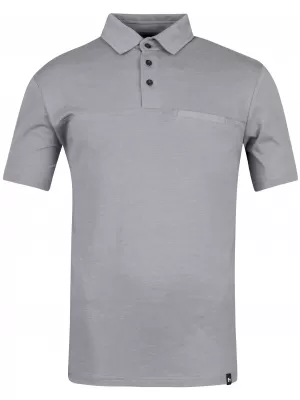 Tricou pentru bărbați cu guler HANNAH KAJAN GRI OȚEL MEL