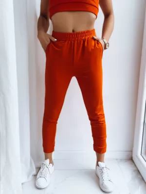 Pantalonii pentru doamne DSTREET MY HONEY UY1417 PORTOCALE