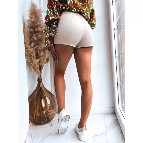  Pantaloni scurți pentru doamne DSTREET SUZI SY0284 BEJ 