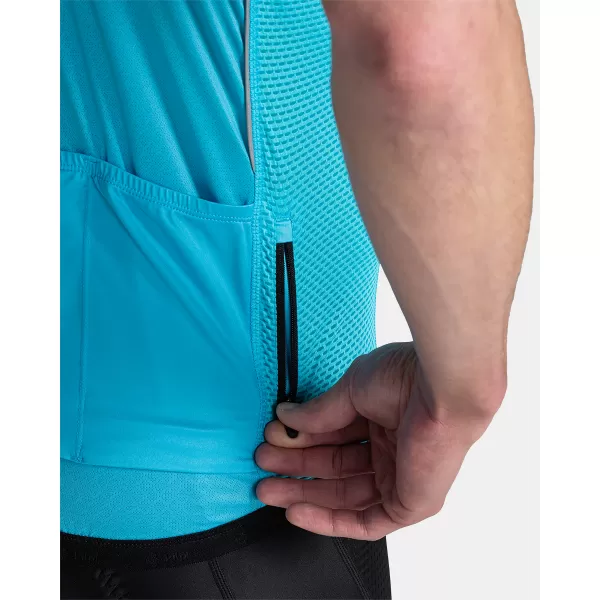  Tricou de ciclism pentru bărbați KILPI CORRIDOR-M TM0351KI ALBASTRU DESCHIS 