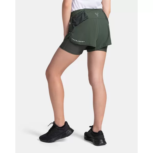  Pantaloni scurți de damă KILPI BERGEN-W TL0414KI VERDE ÎNCHIS 