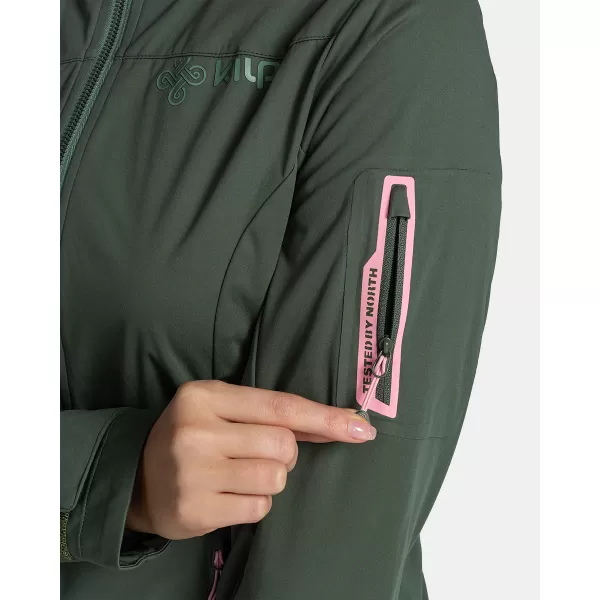  Jachetă softshell pentru femei KILPI BELTRA-W TL0107KI VERDE ÎNCHIS 