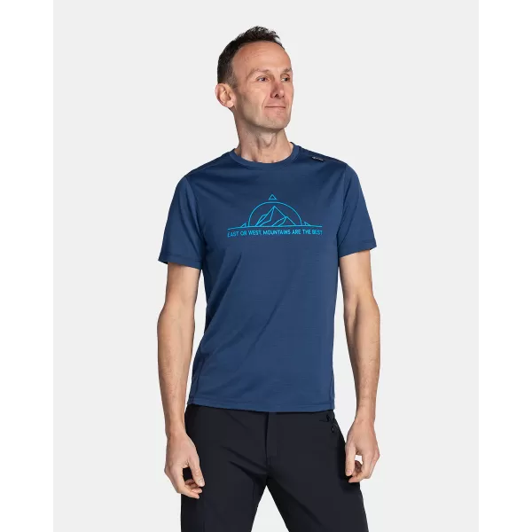  Tricou funcțional pentru bărbați KILPI MERIN-M TM0327KI ALBASTRU ÎNCHIS 