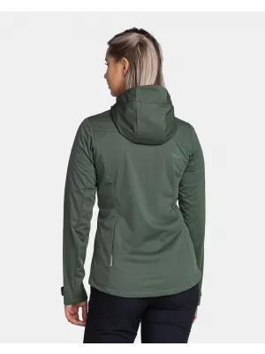 Jachetă softshell pentru femei KILPI BELTRA-W TL0107KI VERDE ÎNCHIS