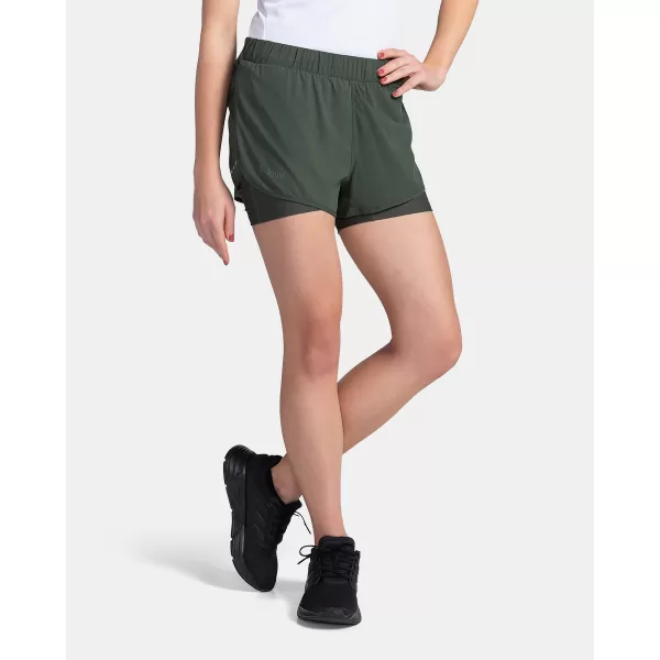  Pantaloni scurți de damă KILPI BERGEN-W TL0414KI VERDE ÎNCHIS 