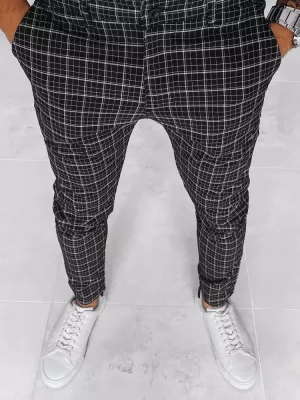 Pantaloni chino -carouri pentru bărbați DSTREET UX3968 NEGRU