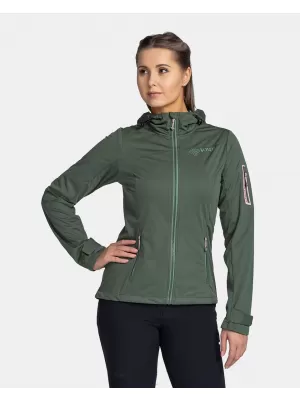 Jachetă softshell pentru femei KILPI BELTRA-W TL0107KI VERDE ÎNCHIS