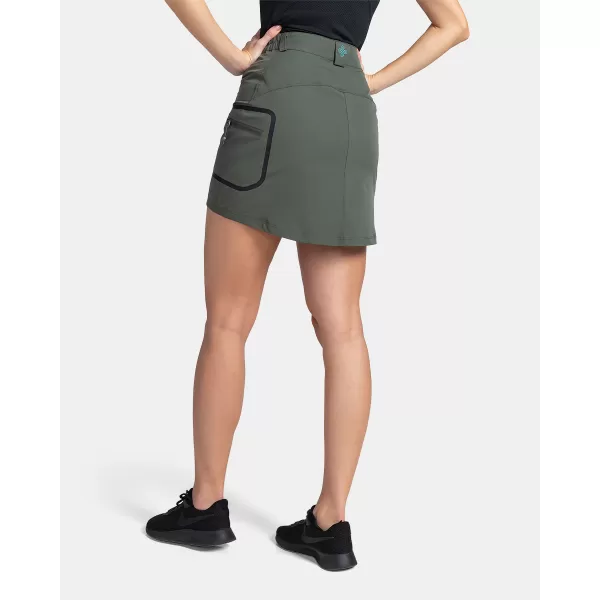  Fusta de dama KILPI ANA-W TL0419KI VERDE ÎNCHIS 