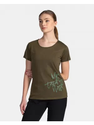 Tricou funcțional de damă KILPI GAROVE-W TL0316KI VERDE ÎNCHIS