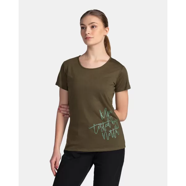  Tricou funcțional de damă KILPI GAROVE-W TL0316KI VERDE ÎNCHIS 