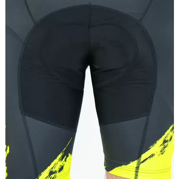  Pantaloni scurți premium pentru ciclism pentru bărbați ALTISPORT SWE/ALM01S13 GALBEN NEON 
