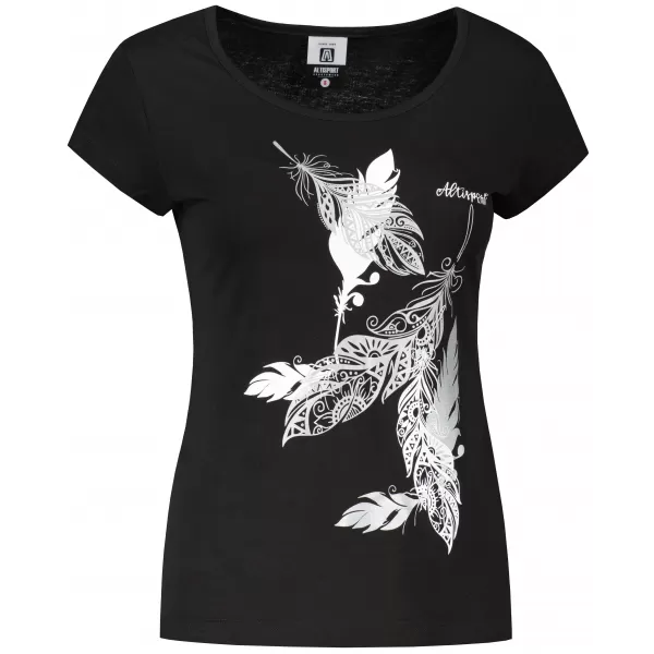  Tricou pentru femei ALTISPORT ALW178122 NEGRU SI ARGINTIU 