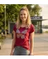 Tricou pentru femei KIXMI ROSIE BURGUNDIA