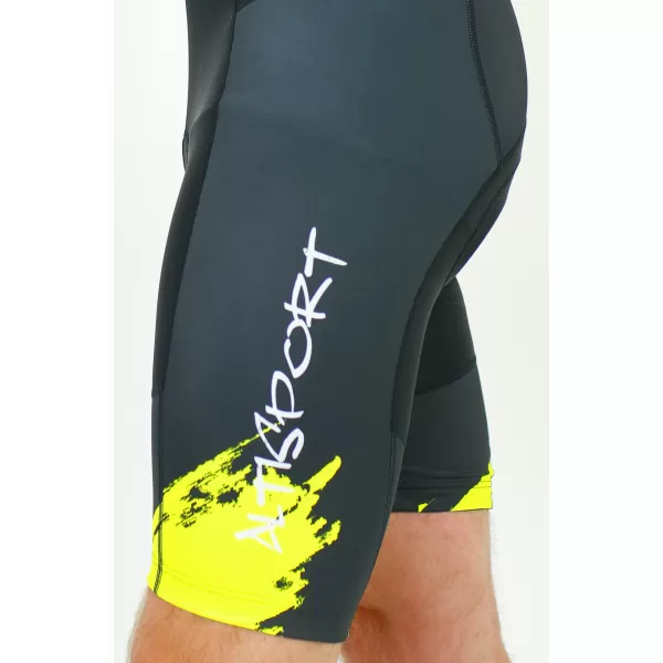  Pantaloni scurți premium pentru ciclism pentru bărbați ALTISPORT SWE/ALM01S13 GALBEN NEON 