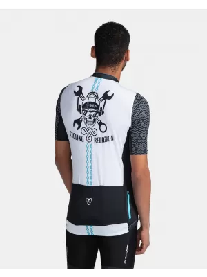 Tricou de ciclism pentru bărbați KILPI RIVAL-M TM0355KI ALB
