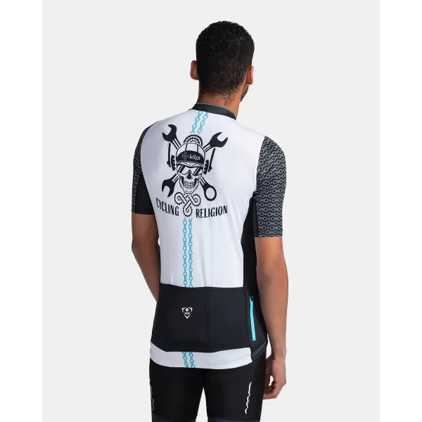  Tricou de ciclism pentru bărbați KILPI RIVAL-M TM0355KI ALB 