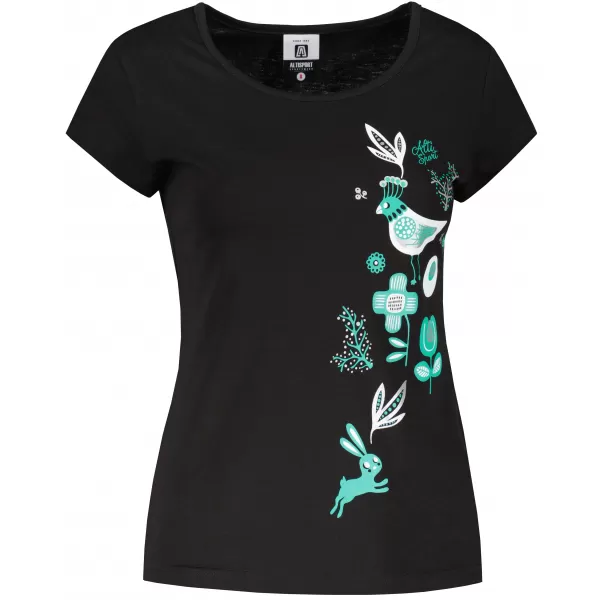  Tricou pentru femei ALTISPORT ALW175122 NEGRU ȘI ALBASTRU 
