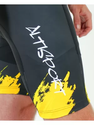 Pantaloni scurți premium pentru ciclism pentru bărbați ALTISPORT SWE/ALM01S13 GALBEN