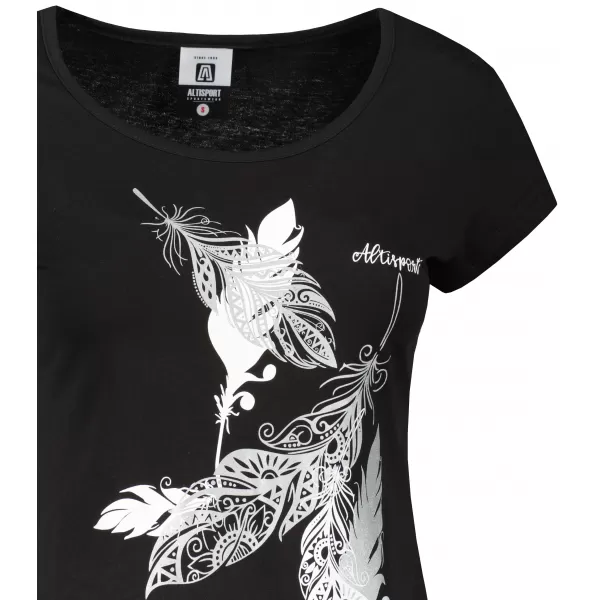  Tricou pentru femei ALTISPORT ALW178122 NEGRU SI ARGINTIU 