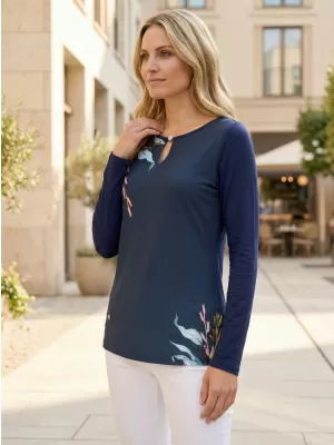 Tricou pentru femei KIXMI RENANA ALBASTRU INCHIS