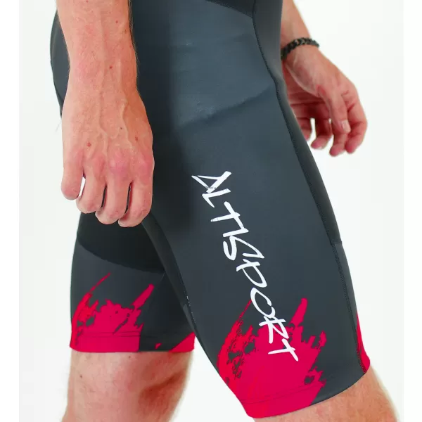  Pantaloni scurți premium pentru ciclism pentru bărbați ALTISPORT SWE/ALM01S13 ROȘU 