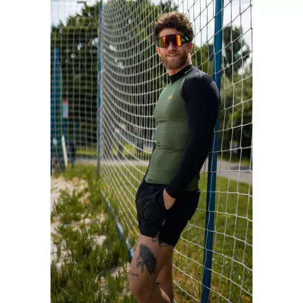  THIRT T -MEN cu protecție UV NORDBLANC SURFER NBSMF7867 VERDE/NEGRU 