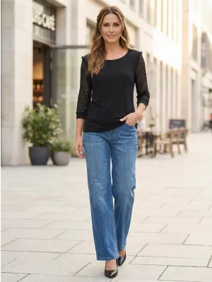 Tricou pentru femei KIXMI REBECA NEGRU