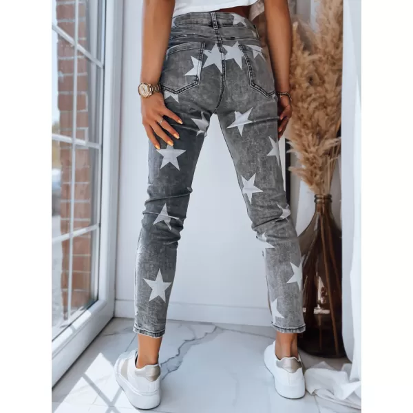 Pantalonii pentru doamne DSTREET STARS UY1486 GRI 