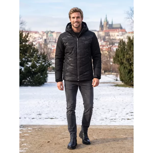  Geaca de iarna pentru barbati KIXMI RIPLEY NEGRU 