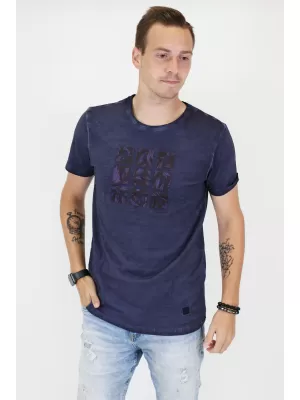Tricou pentru bărbați ALTISPORT BARRY ALBASTRU INCHIS