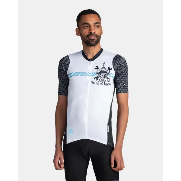 Tricou de ciclism pentru bărbați KILPI RIVAL-M TM0355KI ALB 