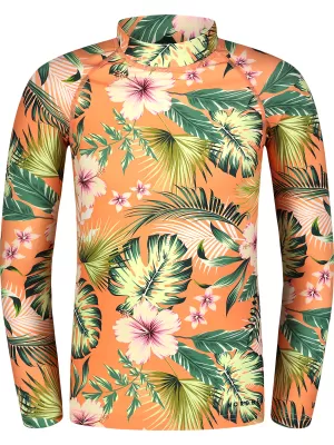Tricou pentru copii cu protectie UV NORDBLANC MERMAID NBSKF7869 PORTOCALE