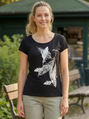 Tricou pentru femei ALTISPORT ALW178122 NEGRU SI ARGINTIU
