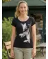 Tricou pentru femei ALTISPORT ALW178122 NEGRU SI ARGINTIU