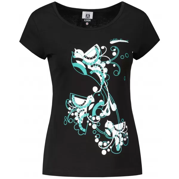  Tricou pentru femei ALTISPORT ALW179122 NEGRU ȘI ALBASTRU 