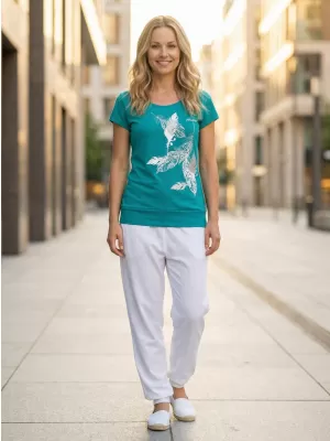 Tricou pentru femei ALTISPORT ALW178120 TURCOAZ ÎNCHIS