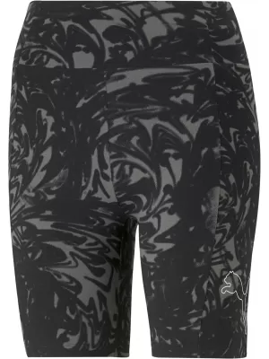 Jambiere de damă PUMA POWER AOP 7 HIGH-WAIST SHORT LEGGINGS 673643-01 NEGRU