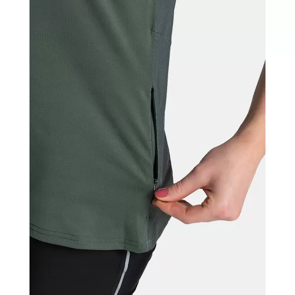  Tricou de ciclism pentru femei KILPI REMIDO-W TL0355KI VERDE ÎNCHIS 