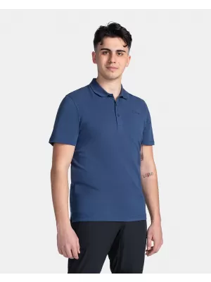 Tricou pentru bărbați cu guler KILPI VILAR-M TM0371KI ALBASTRU ÎNCHIS