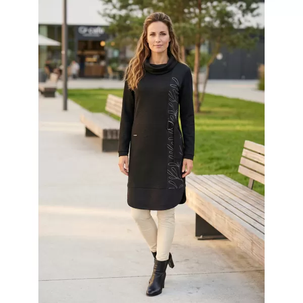 Rochie hanorac de dama KIXMI RENIE NEGRU 