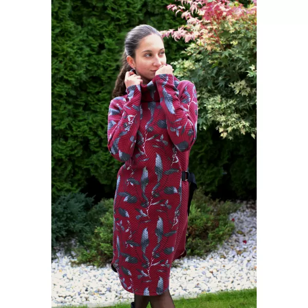  Rochie hanorac de dama ALTISPORT BESSIE BURGUNDIA 