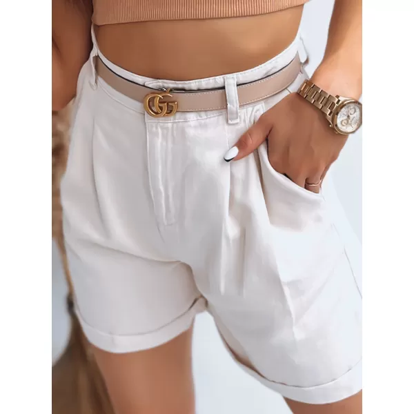  Pantaloni scurți pentru doamne DSTREET CLAUDINE SY0279 BEJ 