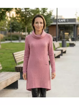 Rochie hanorac de dama KIXMI RIVA ROZ ÎNCHIS